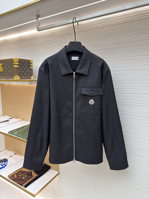 モンクレール 新ロゴ ジップアップ シャツ ジャケット