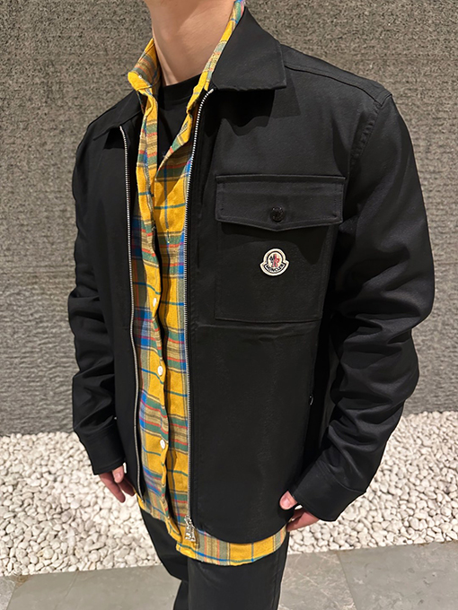 モンクレール 新ロゴ ジップアップ シャツ ジャケット