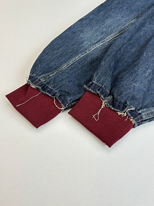 バレンシアガ Balenciag ダブルリングレター刺繍デニムフードジャケット