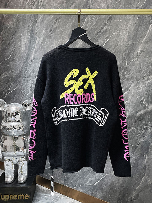 クロムハーツ Sex Records 新しい長袖ニットセーター