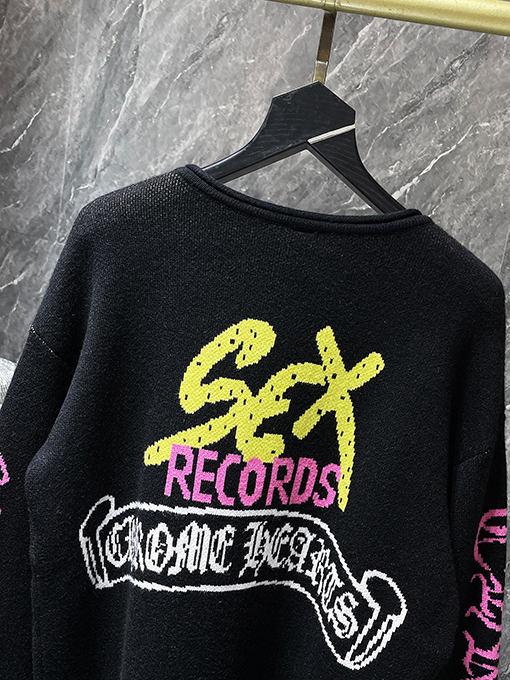 クロムハーツ Sex Records 新しい長袖ニットセーター
