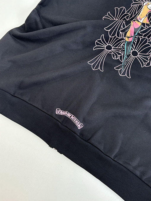 Chrome Hearts X Deadly Doll コラボレーションのフード付きジップアップスパーカー