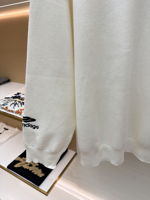 バレンシアガスーパーコピー 3B 刺繍ウールセーター