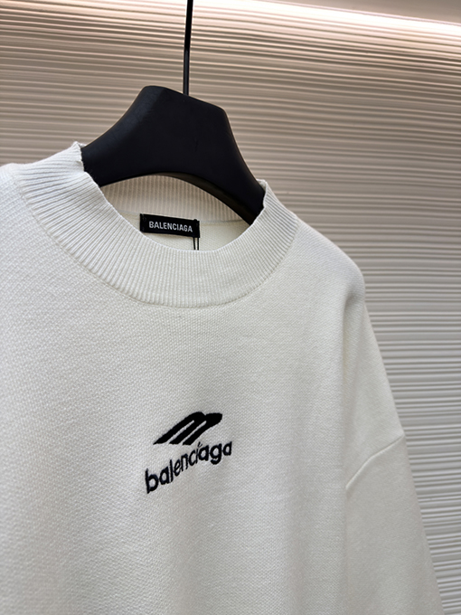 バレンシアガスーパーコピー 3B 刺繍ウールセーター