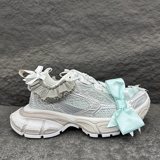 バレンシアガスーパーコピー 3XL Satin Bow グレーブラウンのスニーカー