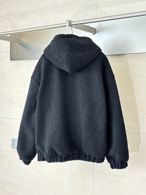 セリーヌ 新しい凱旋門フリース ジップアップ フード付きジャケット