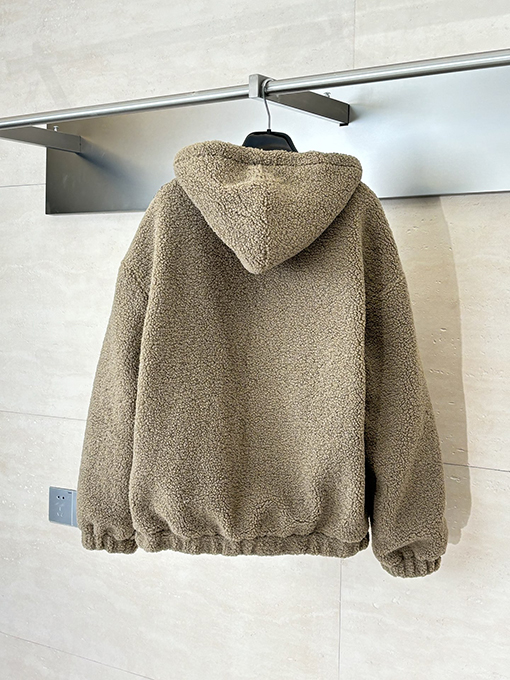 セリーヌ 新しい凱旋門フリース ジップアップ フード付きジャケット