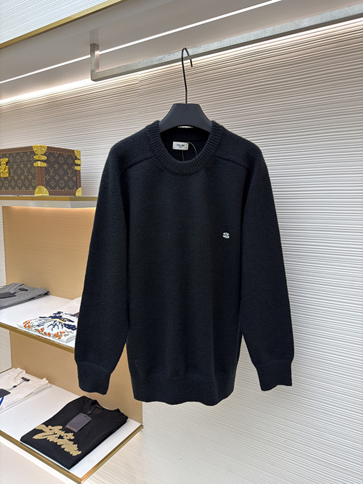 セリーヌスーパーコピー 新しくファッショナブルな凱旋門の刺繍ロゴニットウェア