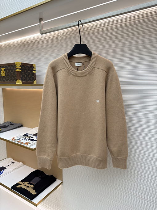 セリーヌスーパーコピー 新しくファッショナブルな凱旋門の刺繍ロゴニットウェア