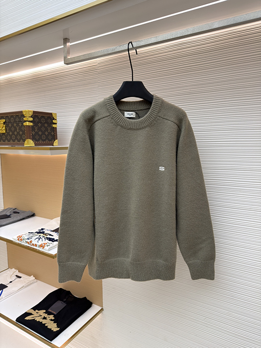 セリーヌスーパーコピー 新しくファッショナブルな凱旋門の刺繍ロゴニットウェア