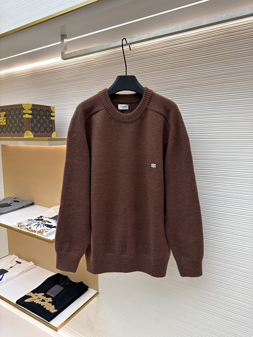 セリーヌスーパーコピー 新しくファッショナブルな凱旋門の刺繍ロゴニットウェア