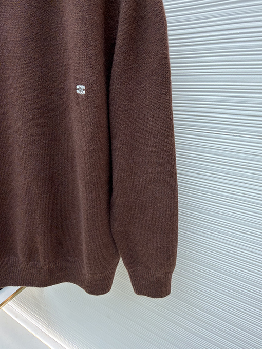 セリーヌスーパーコピー 新しくファッショナブルな凱旋門の刺繍ロゴニットウェア
