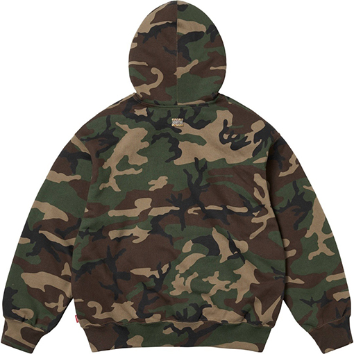 シュプリームコピー x B.B.SIMON ZIP UP HOODED コラボレーション スワロフスキー人気の迷彩 ジップパーカー