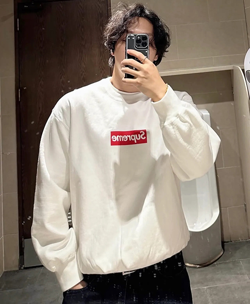 シュプリームコピー WASH BOX LOGO CREWNECK クラックウォッシュクルーネックスパーカー