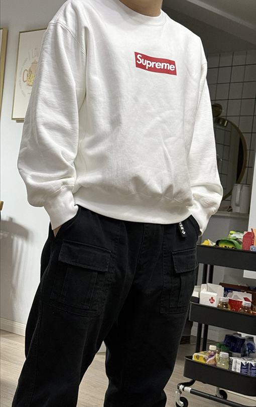 シュプリームコピー WASH BOX LOGO CREWNECK クラックウォッシュクルーネックスパーカー