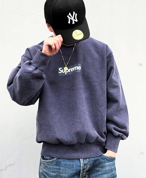 シュプリームコピー WASH BOX LOGO CREWNECK クラックウォッシュクルーネックスパーカー