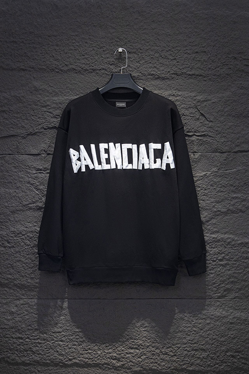バレンシアガコピー Balenciaga テープオンクルーネックスウェットシャツ