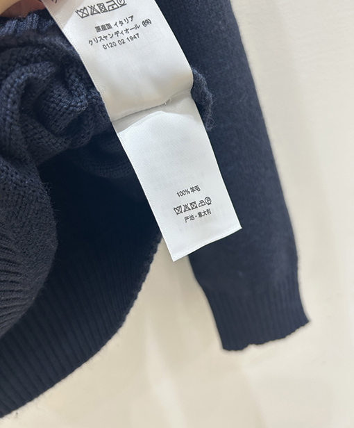 ディオールコピー 新しい文字の刺繍ニットクルーネックセーター