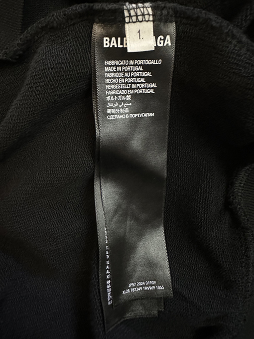 バレンシアガ Balenciaga IBスローガン反射プリントパーカー
