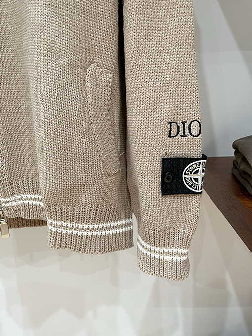 DIOR × STONE ISLAND 袖ワッペン付きコラボカーディガン
