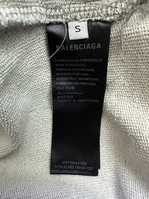 バレンシアガ Balenciaga 開梱マスキングテープフード付きスウェットシャツ