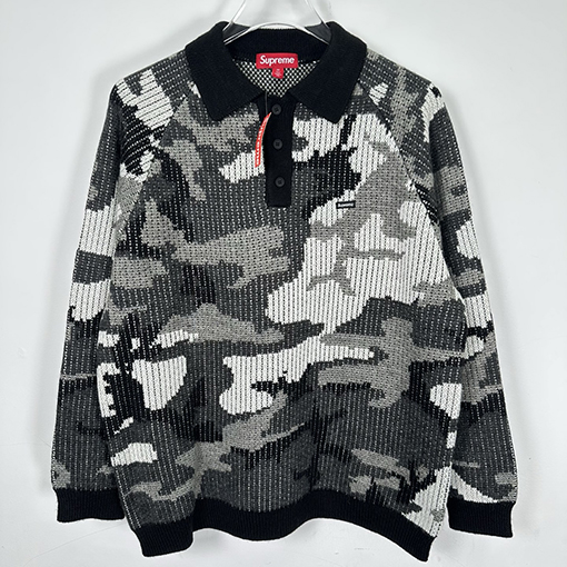 シュプリームコピー SMALL BOX POLO SWEATER 刺繍ロゴニット長袖ポロシャツセーター