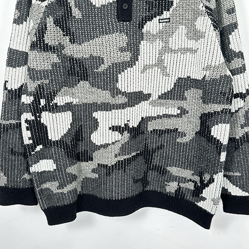 シュプリームコピー SMALL BOX POLO SWEATER 刺繍ロゴニット長袖ポロシャツセーター