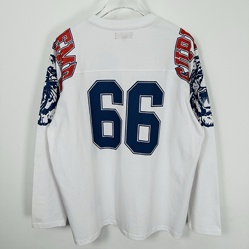 シュプリームコピー MASCOT FOOTBALL TOP タイガーヘッド番号66フットボール ロングスリーブ シャツ