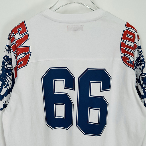 シュプリームコピー MASCOT FOOTBALL TOP タイガーヘッド番号66フットボール ロングスリーブ シャツ