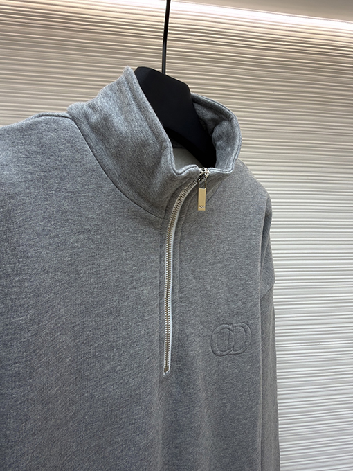 ディオールスーパーコピー 刺繍入りグレーのスウェットシャツ