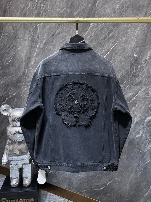 クロムハーツスーパーコピー 秋のサンスクリット刺繍デニムジャケット