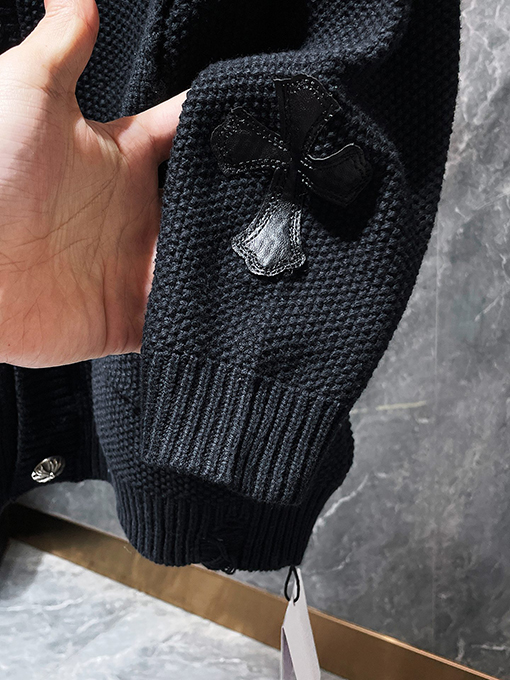 クロムハーツスーパーコピー 刺繍入りのダメージルーズ韓国風セーター