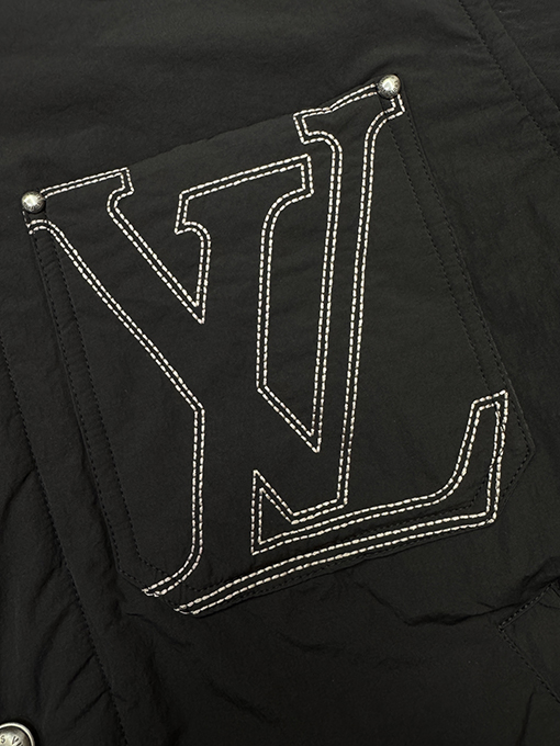 ルイヴィトン 胸ポケット付き刺繍コットンジャケット