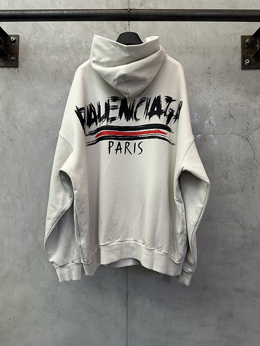 バレンシアガ Balenciaga ロゴグラフィティプリントパーカー