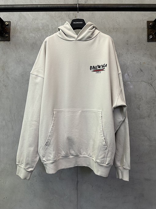 バレンシアガ Balenciaga ロゴグラフィティプリントパーカー