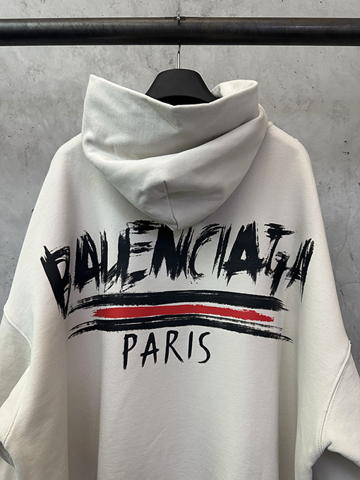 バレンシアガ Balenciaga ロゴグラフィティプリントパーカー