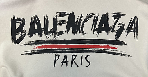 バレンシアガ Balenciaga ロゴグラフィティプリントパーカー