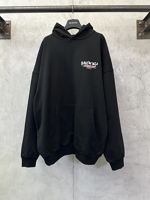 バレンシアガ Balenciaga ロゴグラフィティプリントパーカー