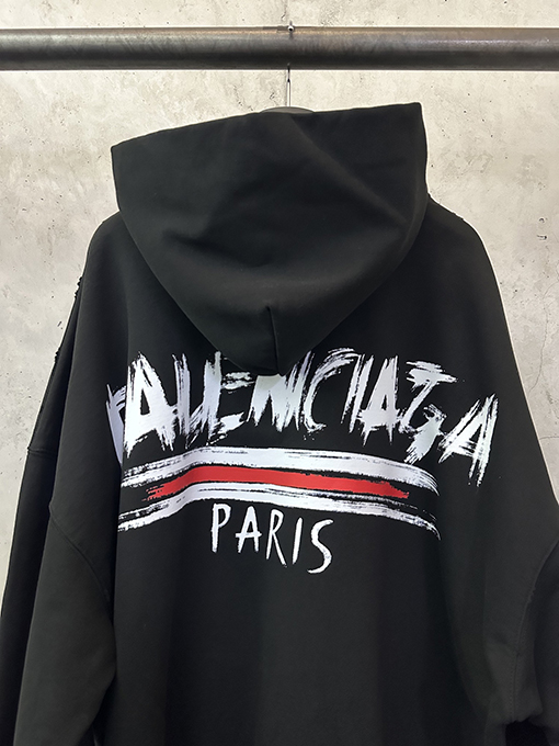 バレンシアガ Balenciaga ロゴグラフィティプリントパーカー