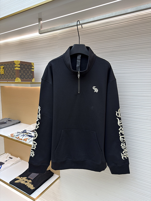 クロムハーツ ハーフジップカラースウェットシャツ