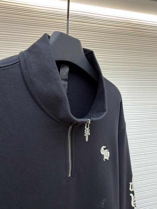 クロムハーツ ハーフジップカラースウェットシャツ