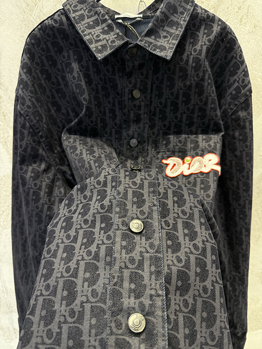 DIOR X KAWS 限定蛇年刺繍りフロックバーンアウトモノグラムプリントシャツ