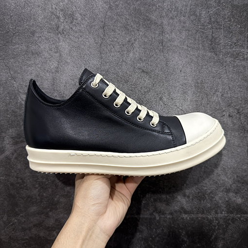 リックオウエンス Rick Owens Vintage Low-Top Sneakers ダークカラーのハイストリートけカジュアルスポーツスニーカー