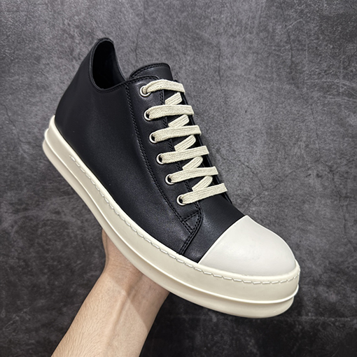 リックオウエンス Rick Owens Vintage Low-Top Sneakers ダークカラーのハイストリートけカジュアルスポーツスニーカー