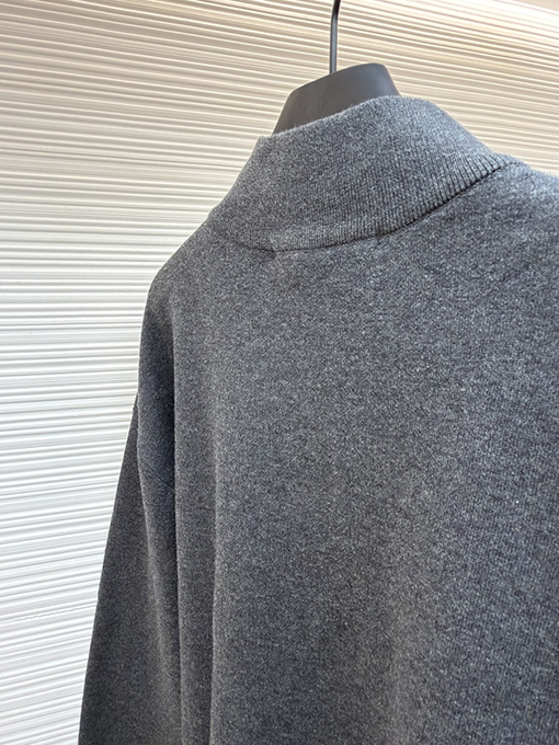 バレンシアガ Balenciaga スタンドカラーハーフジップコットンニットセーター