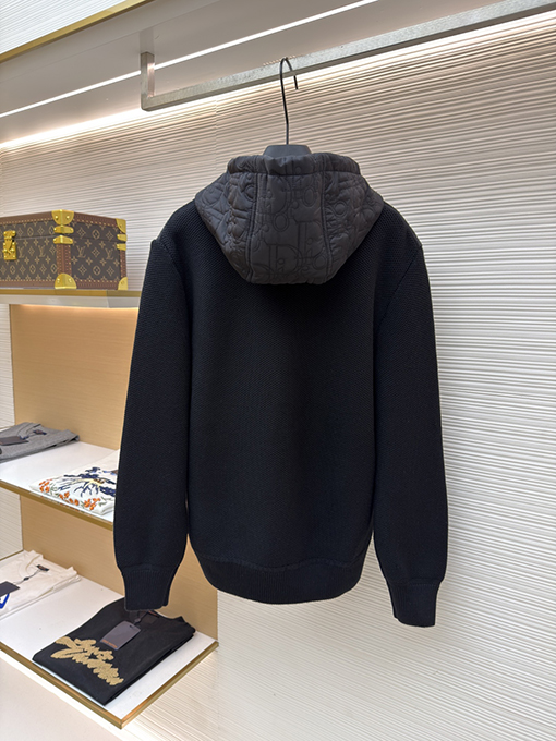 ディオール Oblique プリントフード付きクロップドジャケット