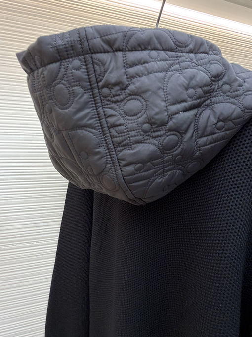 ディオール Oblique プリントフード付きクロップドジャケット