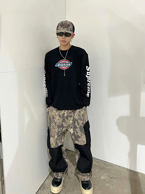 シュプリームコピー X DICKIESスーパーコピー ワッフルニットの長袖サーマルシャツ