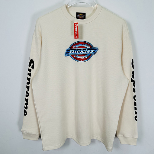 シュプリームコピー X DICKIESスーパーコピー ワッフルニットの長袖サーマルシャツ