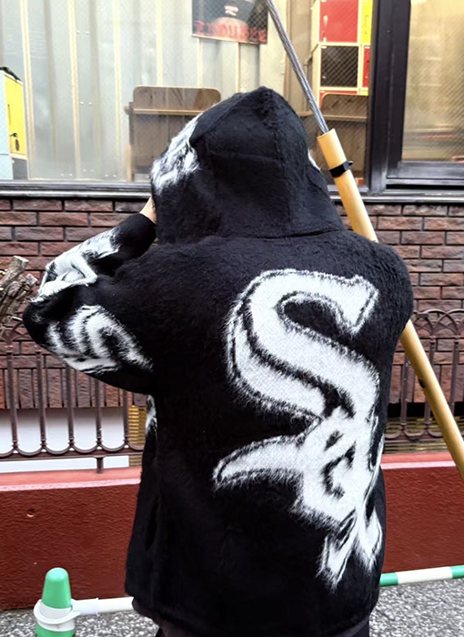 シュプリームコピー × Chicago White Sox FW25 ZIP UP HOODED SWEATER ジッパー付きプラッシュセーター